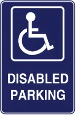 ACCESS - DISABLED PARKING – Part No. AS 1